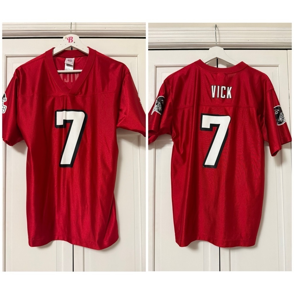 NFL Michael Vick Youth XL Red Jersey 7 Atlanta Falcons Football Vintage